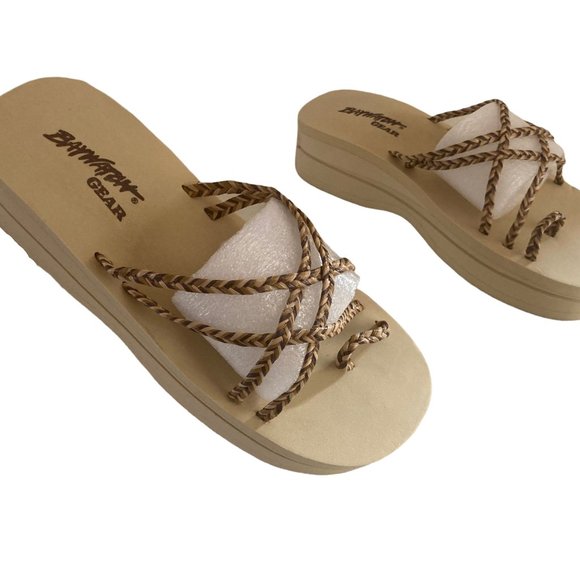 Rare Baywatch Gear • Vintage 90s • Y2K Platform Chunky Slide Sandals • Women's 8 - Picture 3 of 9